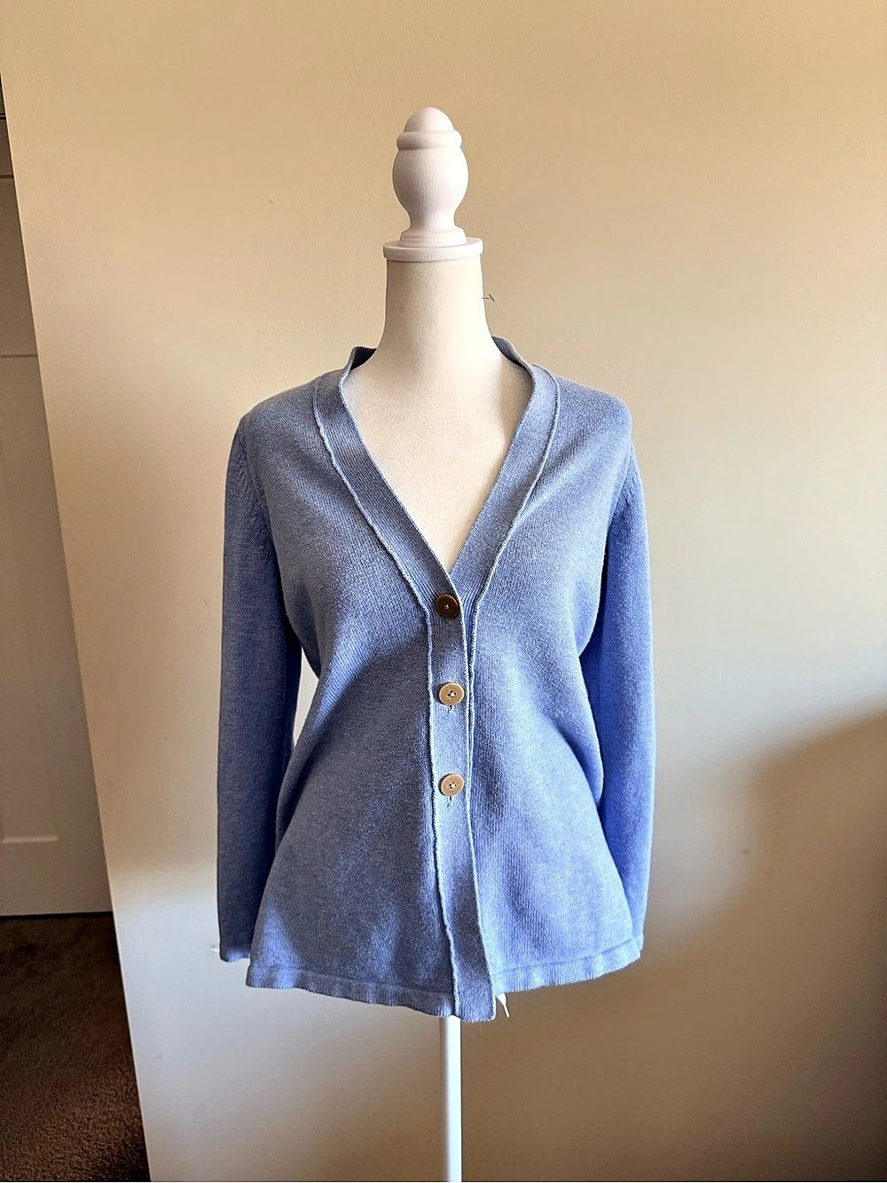 J.Jill Women'Small Cotton Cardigan costal oversized silk wool cotton